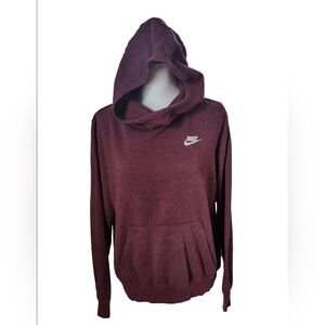 Nike Pullover Hoodie Sweatshirt Medium Kangaroo Pocket Red Hooded